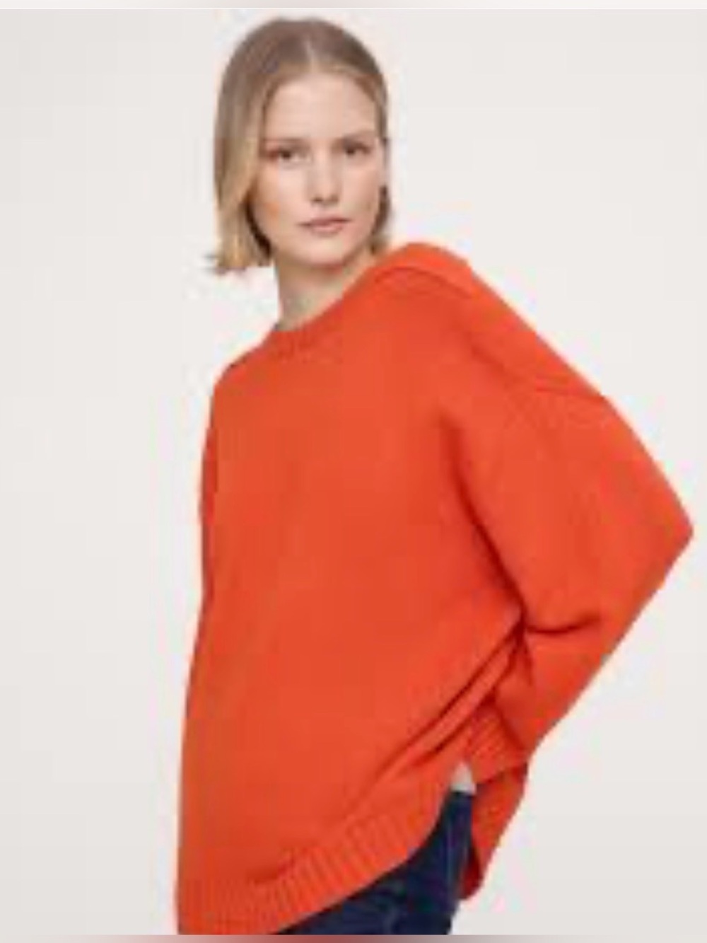 NWT Banana Republic Oversized Merino-Cotton Crew-Neck Sweater